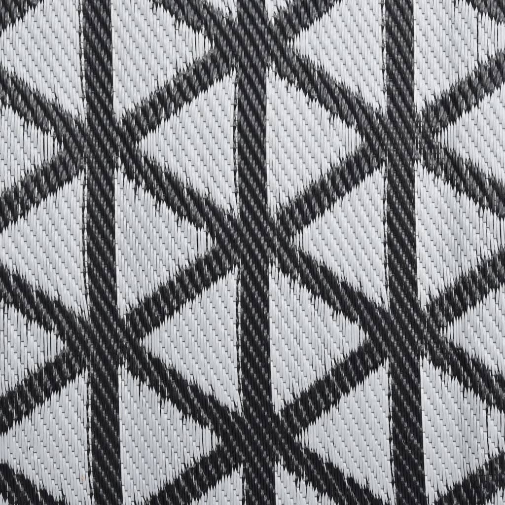 Tapete de exterior 140x200 cm ARAKIL PP preto