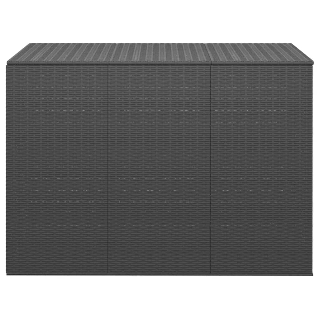 Caixa para almofadões de jardim 145x100x103 cm vime PE preto