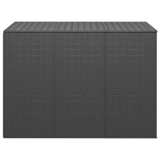 Caixa para almofadões de jardim 145x100x103 cm vime PE preto