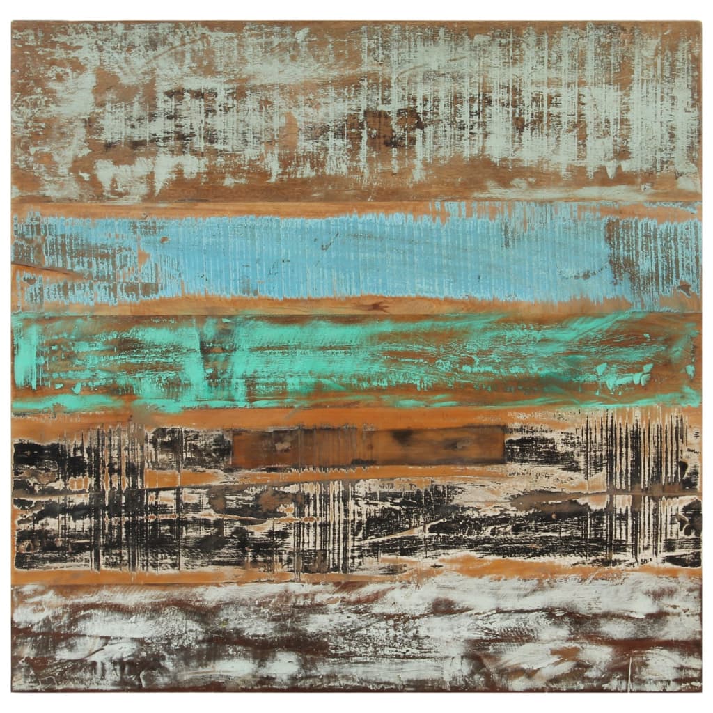 Mesa de jantar 82x80x76 cm madeira recuperada maciça