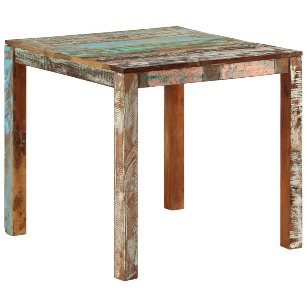 Mesa de jantar 82x80x76 cm madeira recuperada maciça