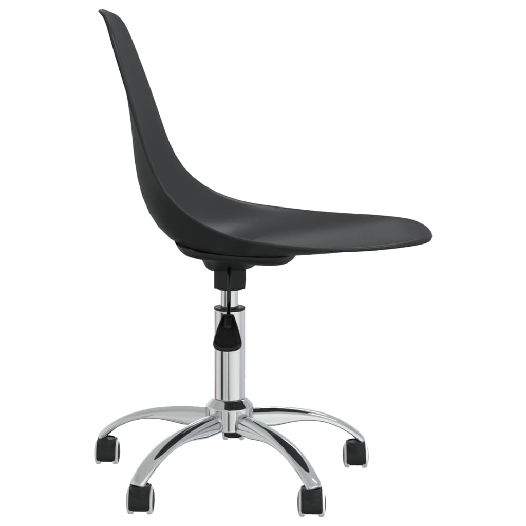 Cadeiras de jantar giratórias 2 pcs PP cinzento-claro