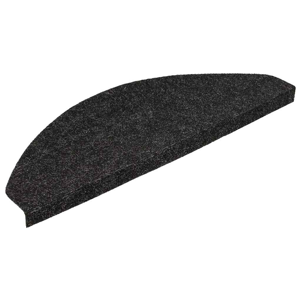 Tapetes de escada adesivos 15 pcs56x17x3 cm preto