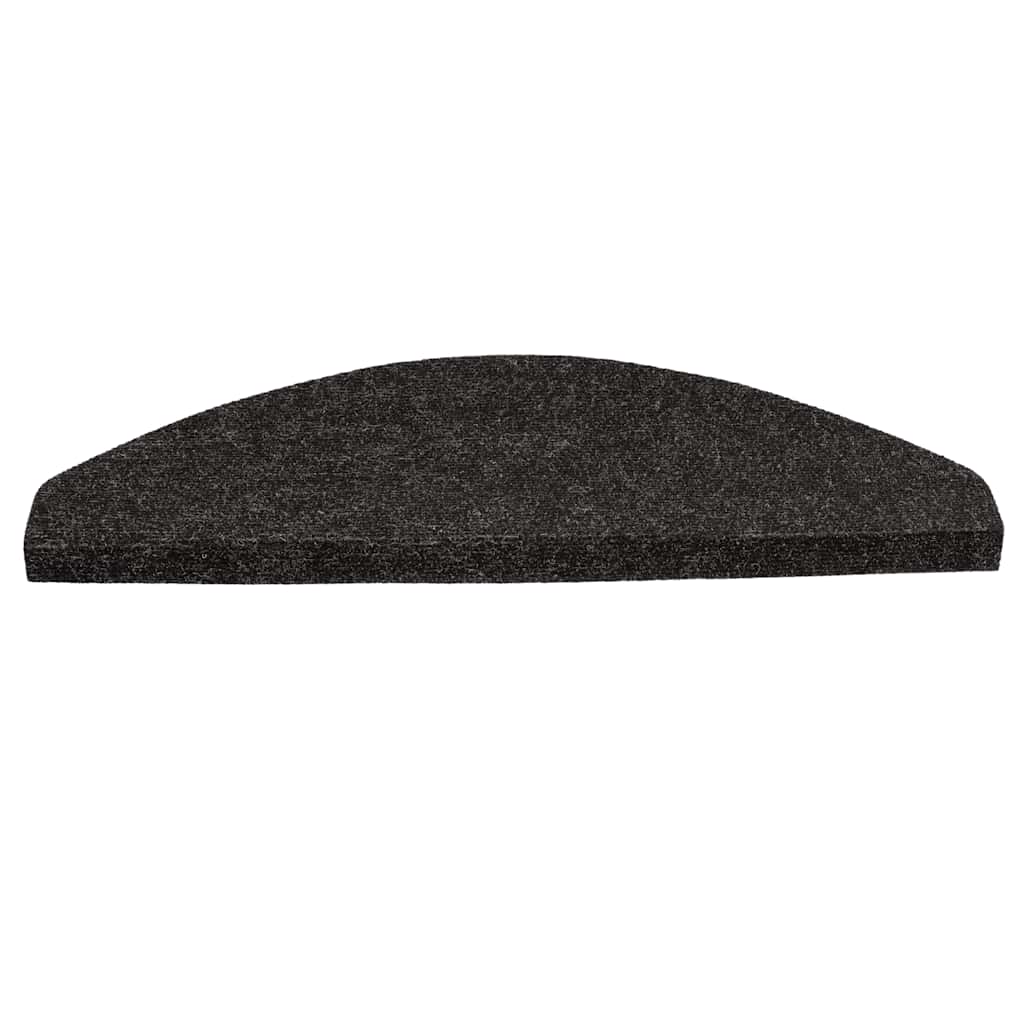 Tapetes de escada adesivos 15 pcs56x17x3 cm preto