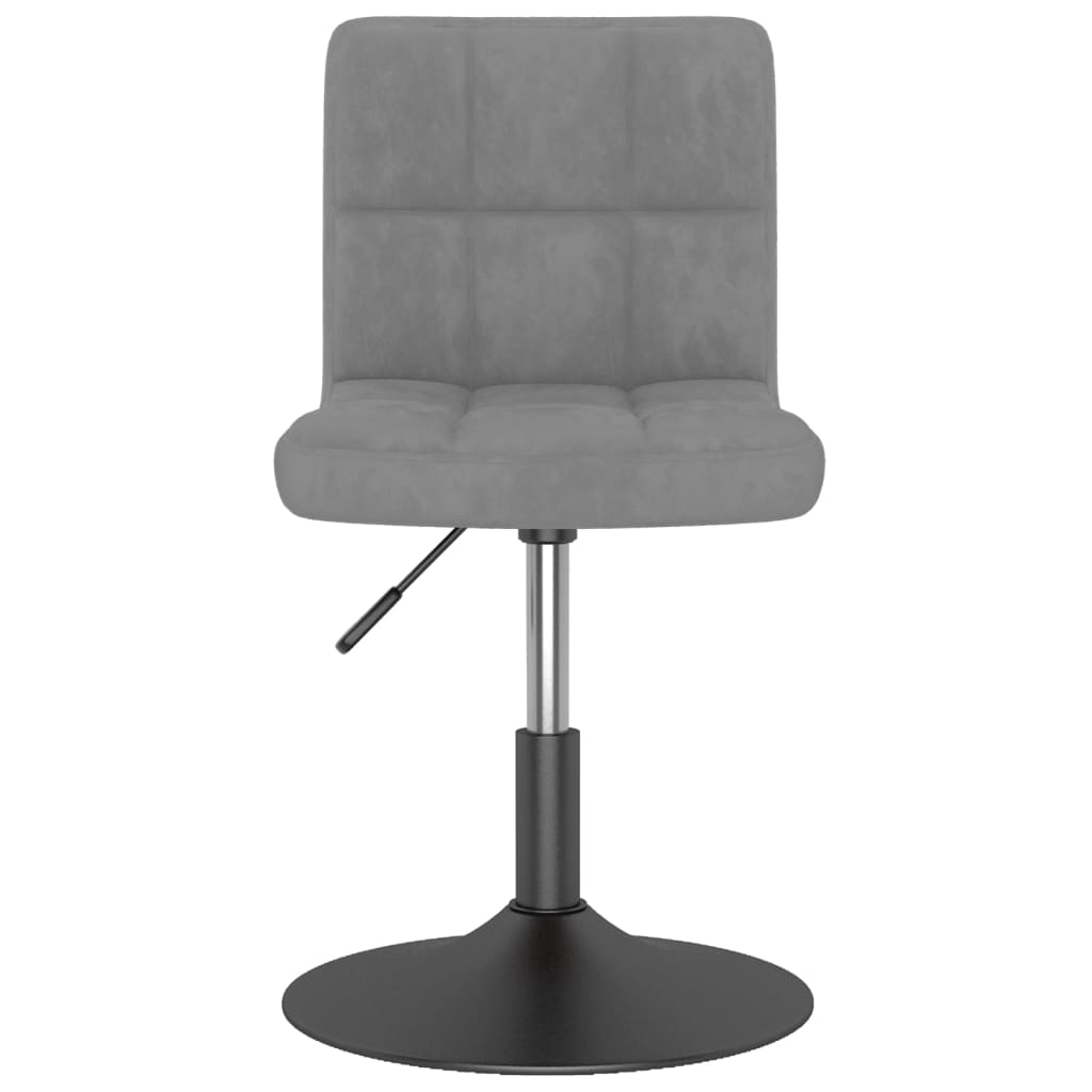 Cadeiras de jantar giratórias 4 pcs veludo cinzento-claro
