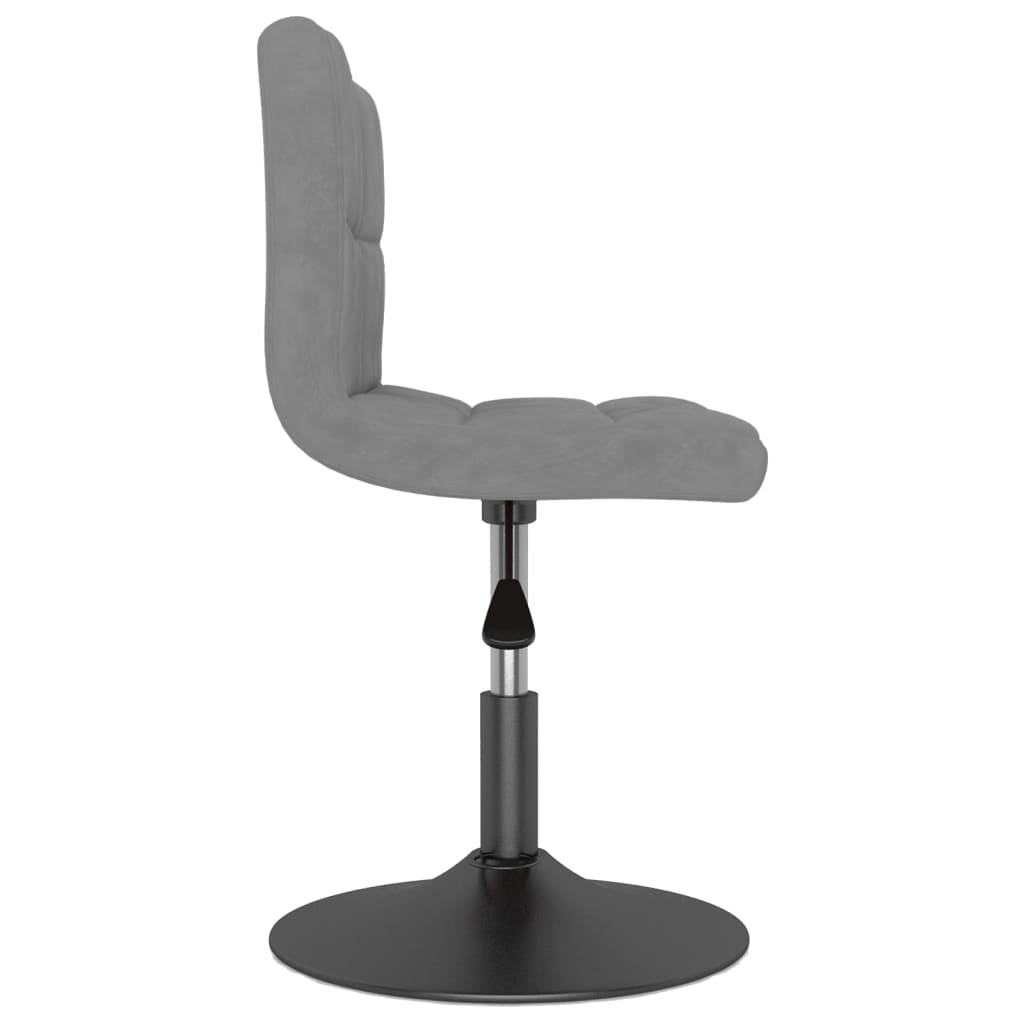 Cadeiras de jantar giratórias 4 pcs veludo cinzento-claro