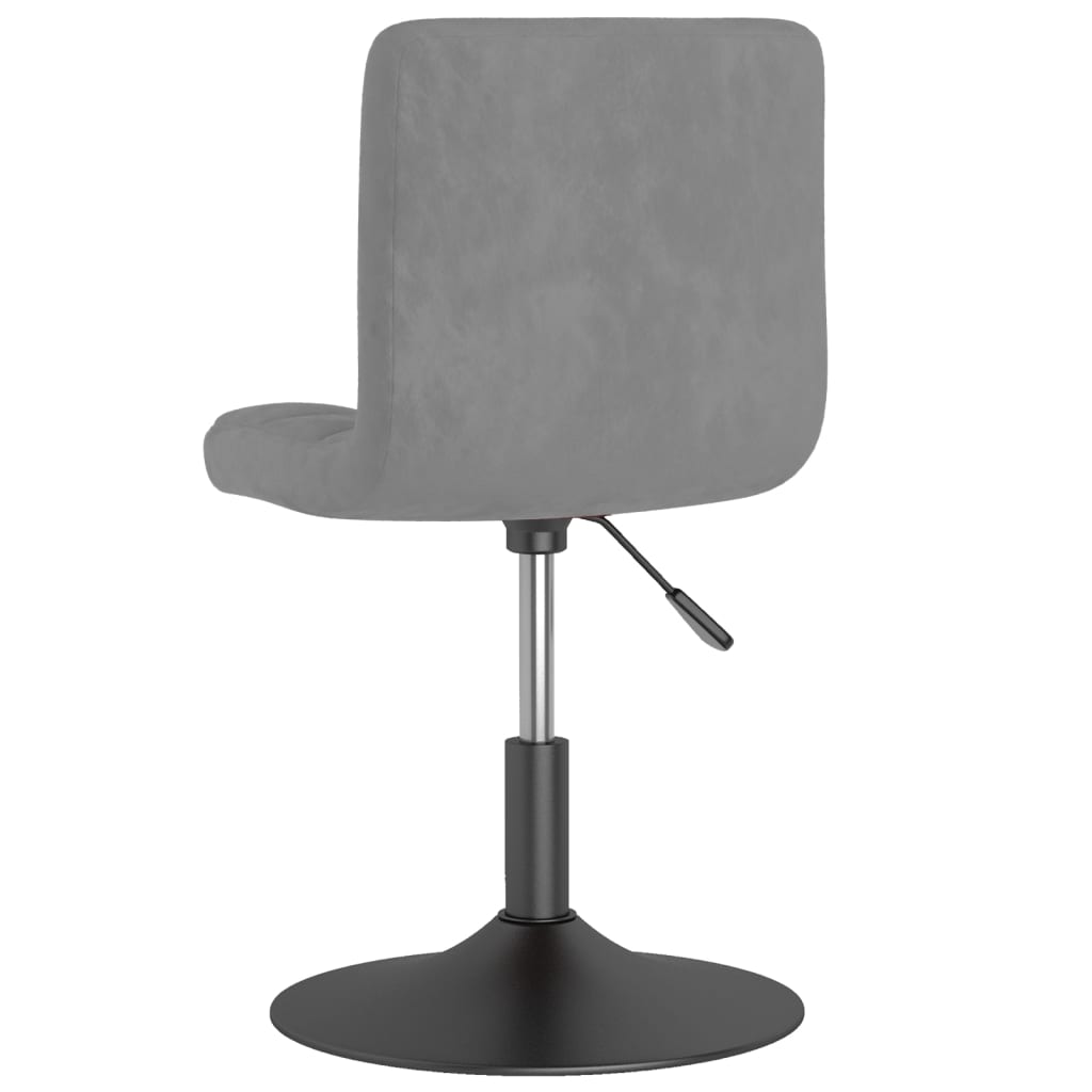 Cadeiras de jantar giratórias 4 pcs veludo cinzento-claro