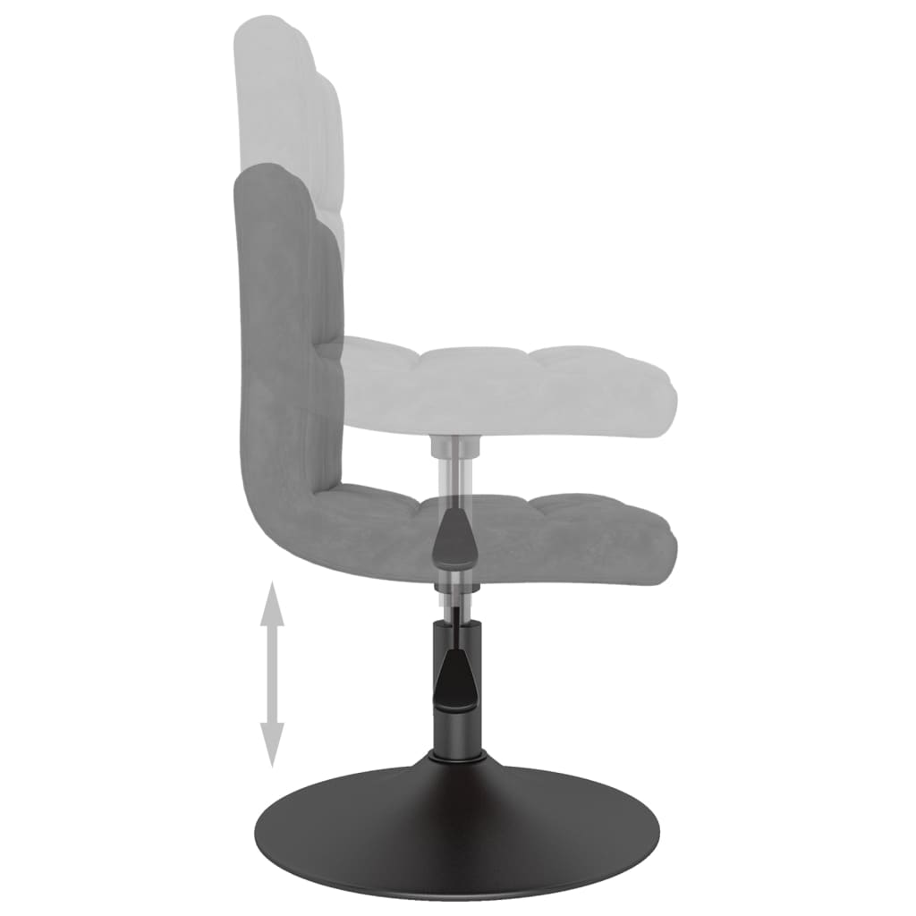 Cadeiras de jantar giratórias 4 pcs veludo cinzento-claro