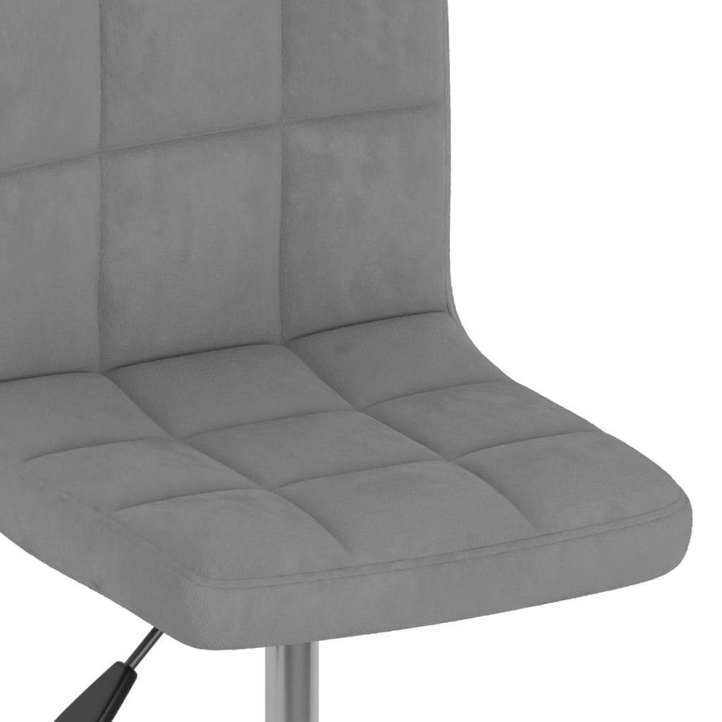 Cadeiras de jantar giratórias 6 pcs veludo cinzento-claro