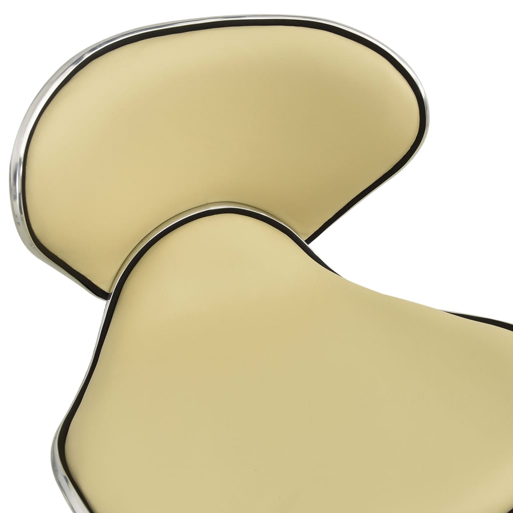 Cadeira de escritório couro artificial cor creme