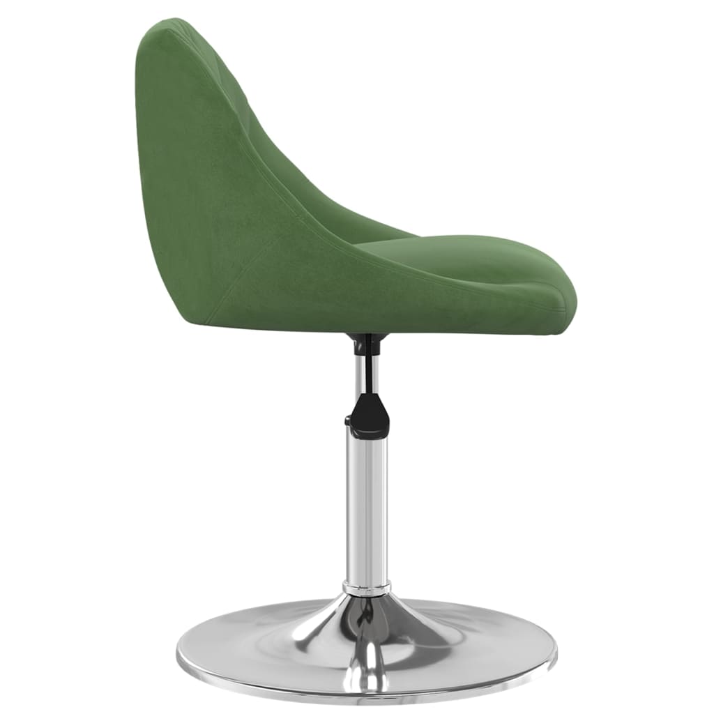 Cadeiras de jantar giratórias 4 pcs veludo verde-escuro