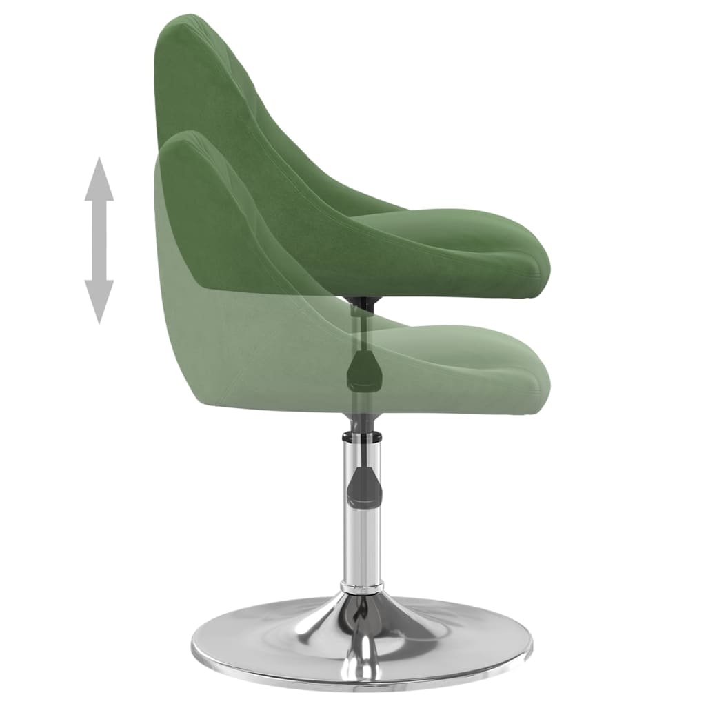 Cadeiras de jantar giratórias 4 pcs veludo verde-escuro