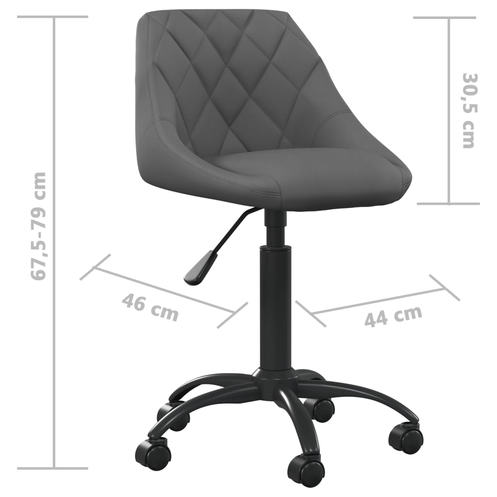 Cadeira de escritório veludo cinzento-escuro
