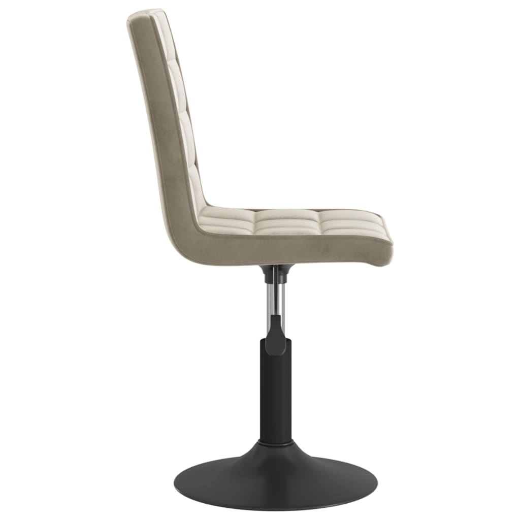 Cadeiras de jantar giratórias 4 pcs veludo cinzento-claro