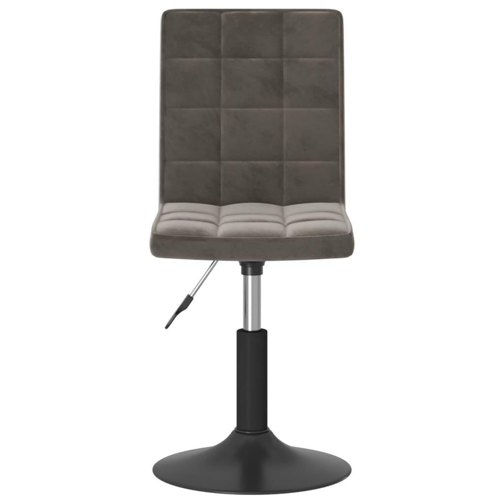 Cadeiras de jantar giratórias 6 pcs veludo cinzento-escuro