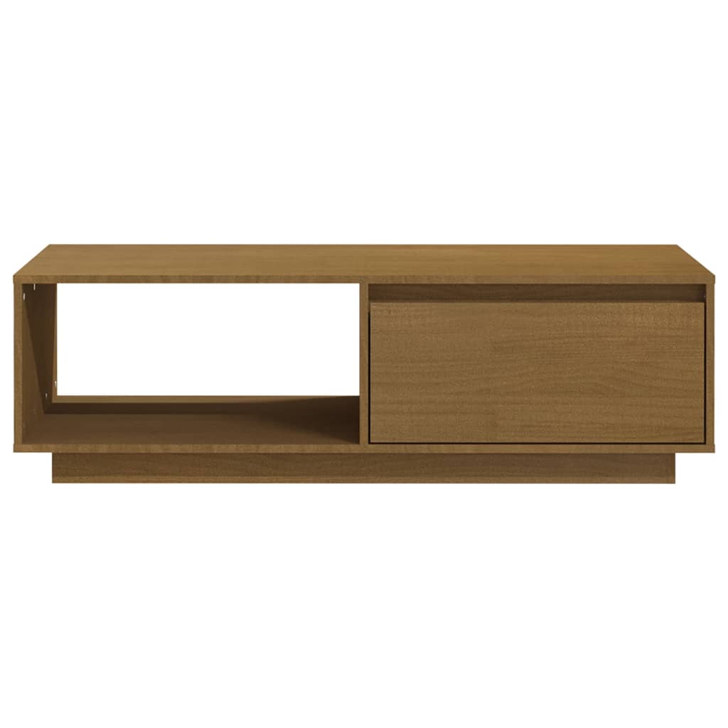 Mesa de centro 110x50x33,5 cm pinho maciço castanho mel