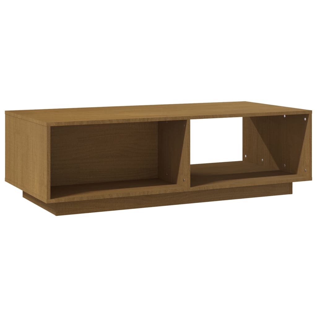 Mesa de centro 110x50x33,5 cm pinho maciço castanho mel