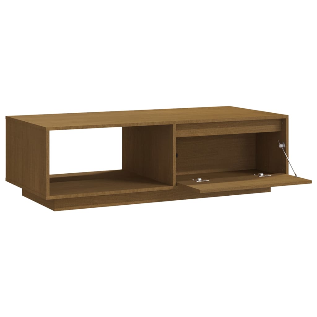 Mesa de centro 110x50x33,5 cm pinho maciço castanho mel