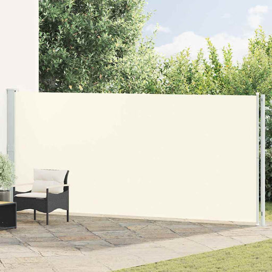 Toldo lateral retrátil de pátio 180x600 cm cor creme