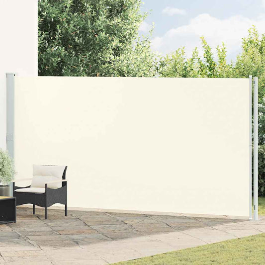 Toldo lateral retrátil para pátio 200x600 cm cor creme