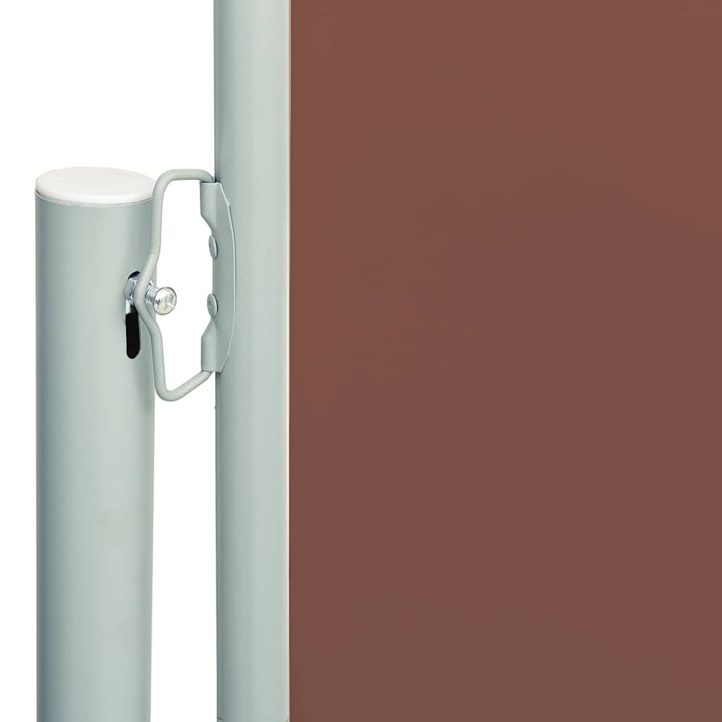 Toldo lateral retrátil para pátio 200x600 cm castanho