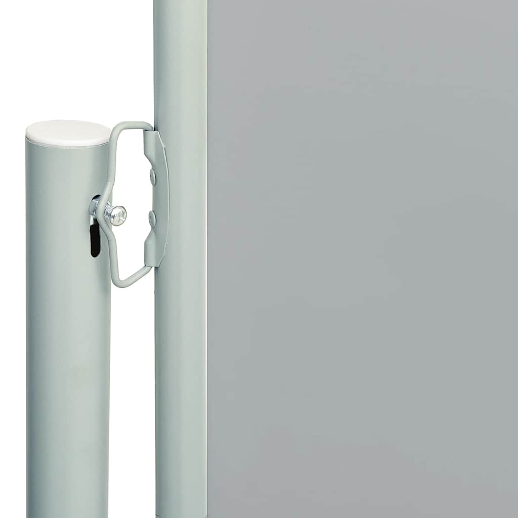 Toldo lateral retrátil para pátio 220x600 cm cinzento