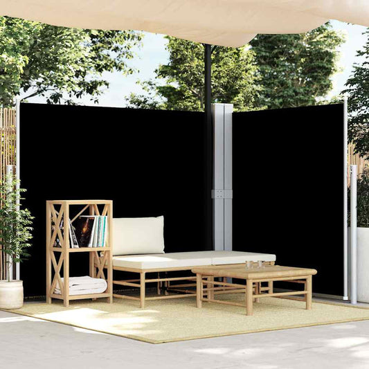 Toldo lateral retrátil 180x600 cm preto