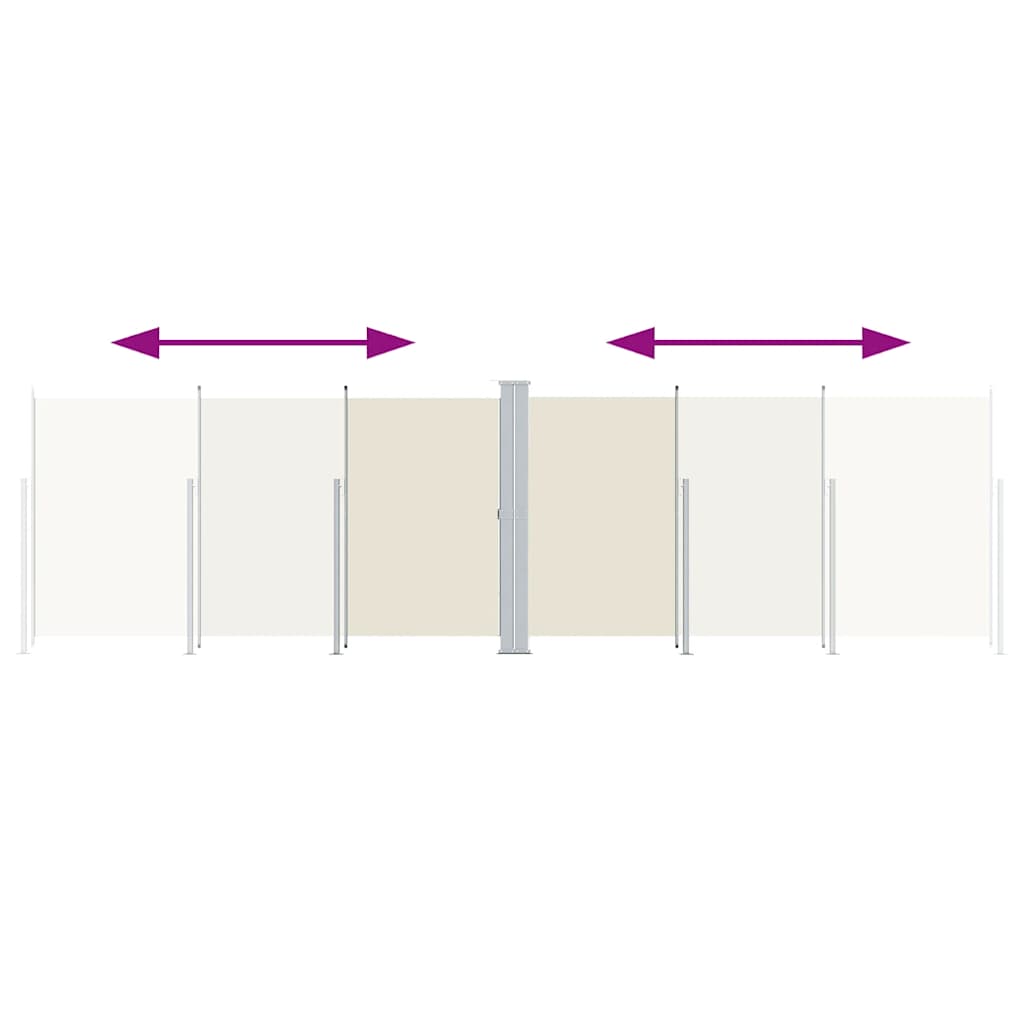 Toldo lateral retrátil 180x600 cm cor creme