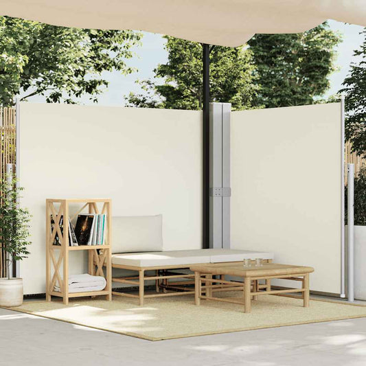 Toldo lateral retrátil 180x600 cm cor creme
