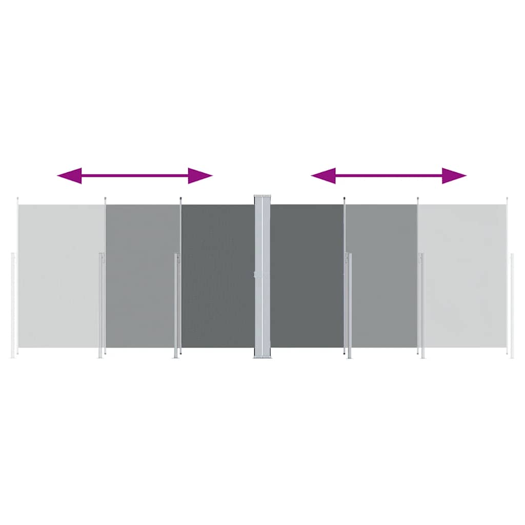 Toldo lateral retrátil 220x600 cm antracite