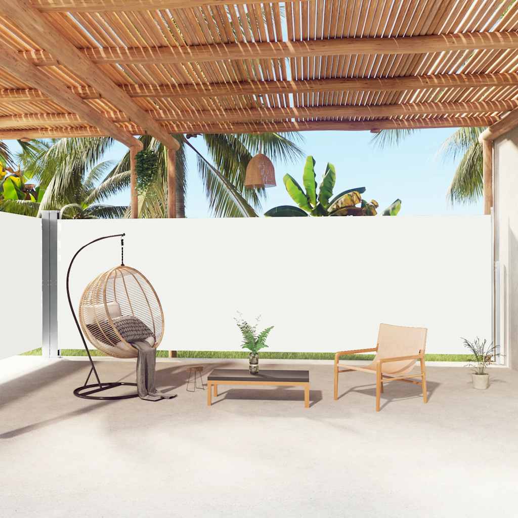 Toldo lateral retrátil 200x1000 cm cor creme