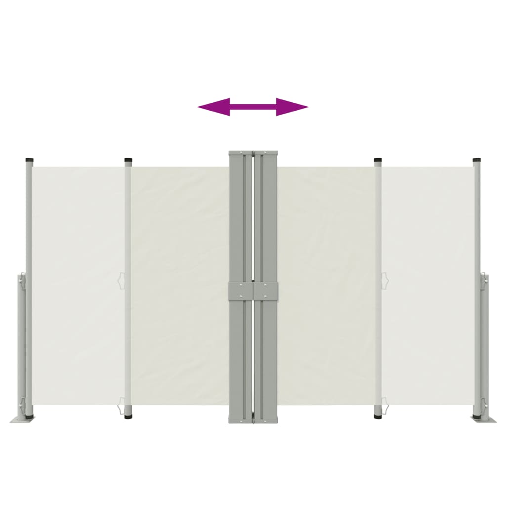 Toldo lateral retrátil 140x1200 cm cor creme