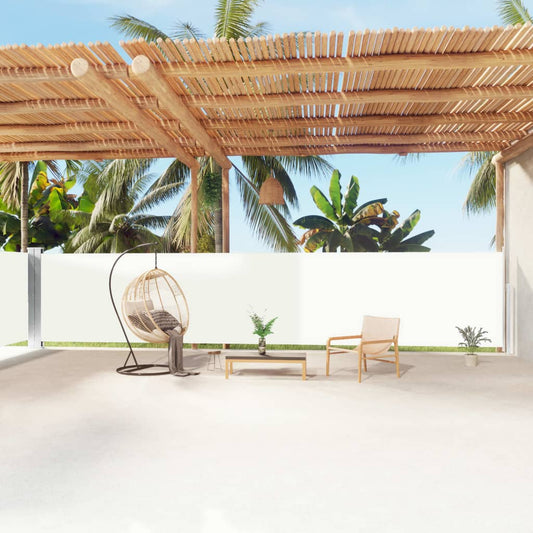 Toldo lateral retrátil 160x1200 cm cor creme