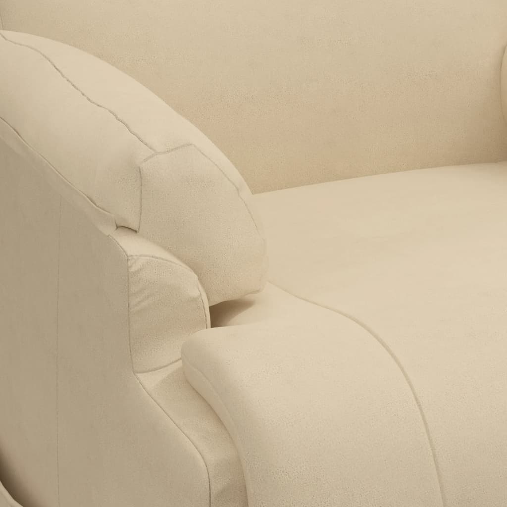 Poltrona reclinável elevatória camurça artificial cor creme