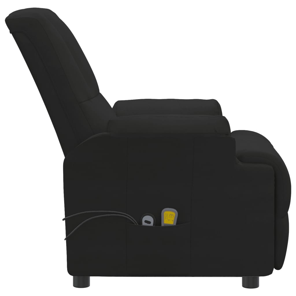 Poltrona de massagens elevatória camurça artificial preto