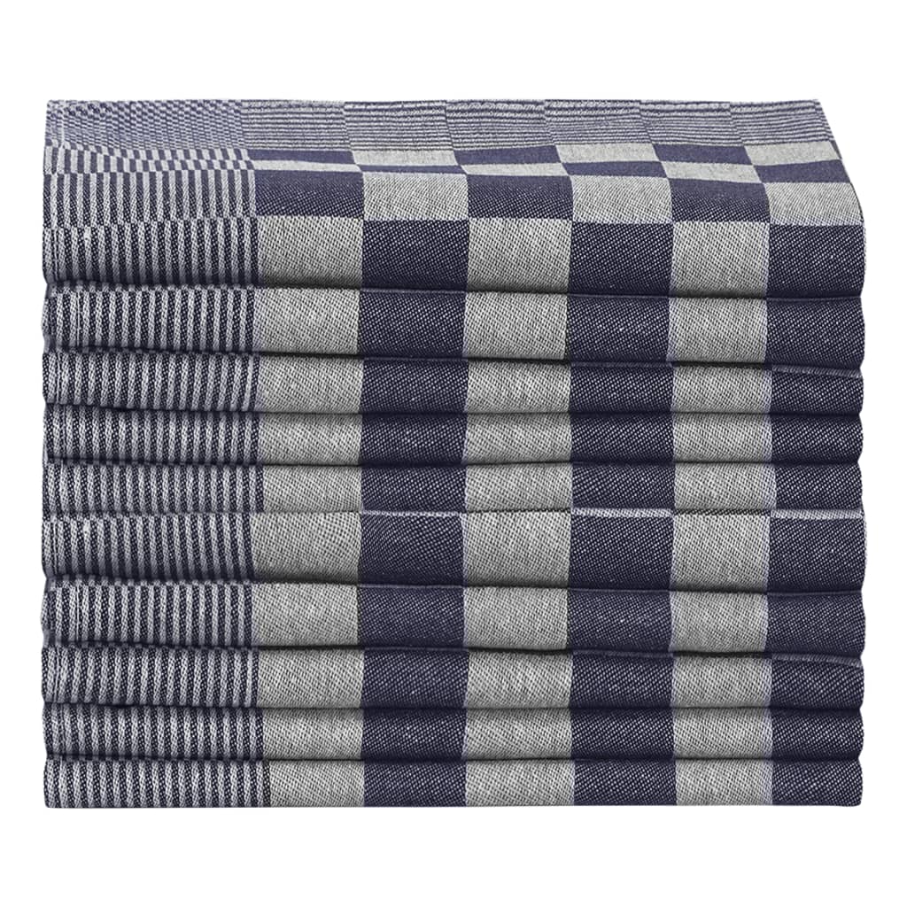 Panos de cozinha 50 pcs 50x70 cm algodão azul e branco
