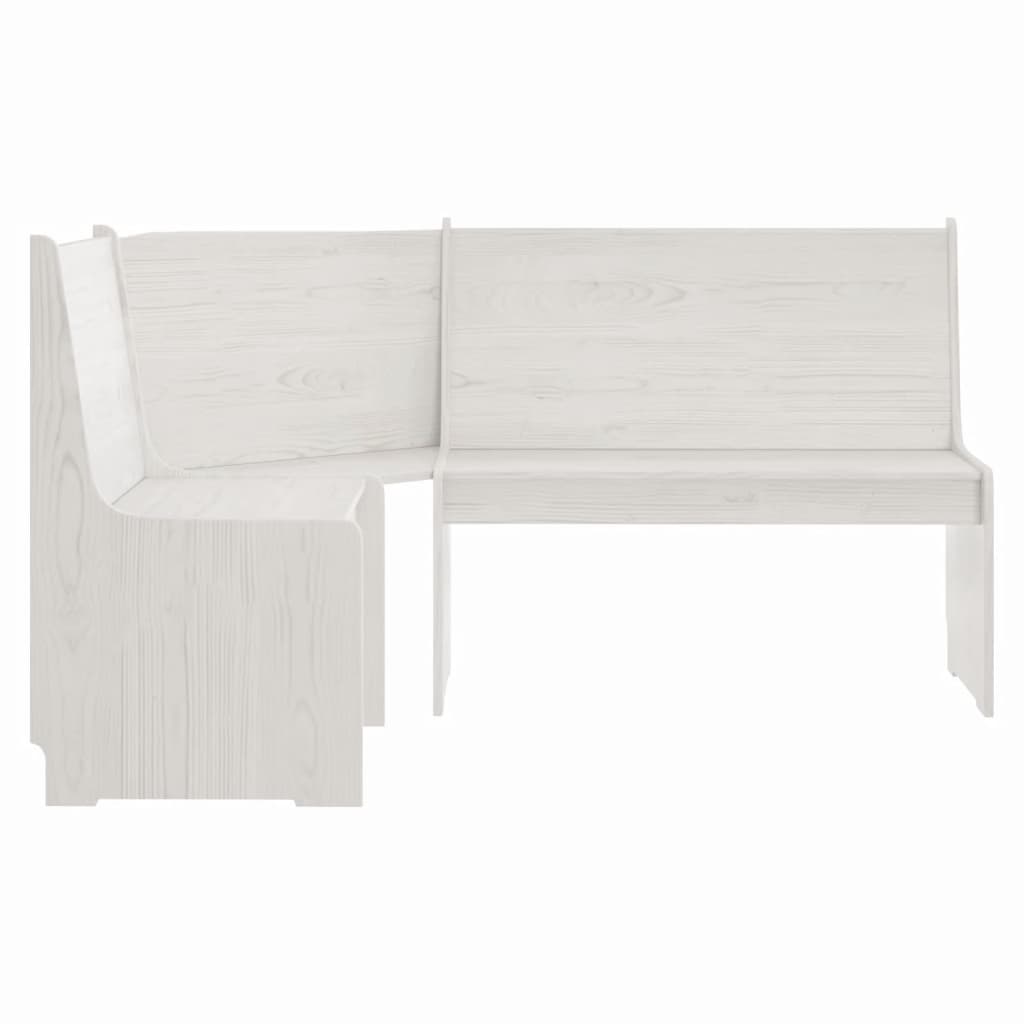 3 pcs conjunto de jantar REINE madeira pinho maciça branco