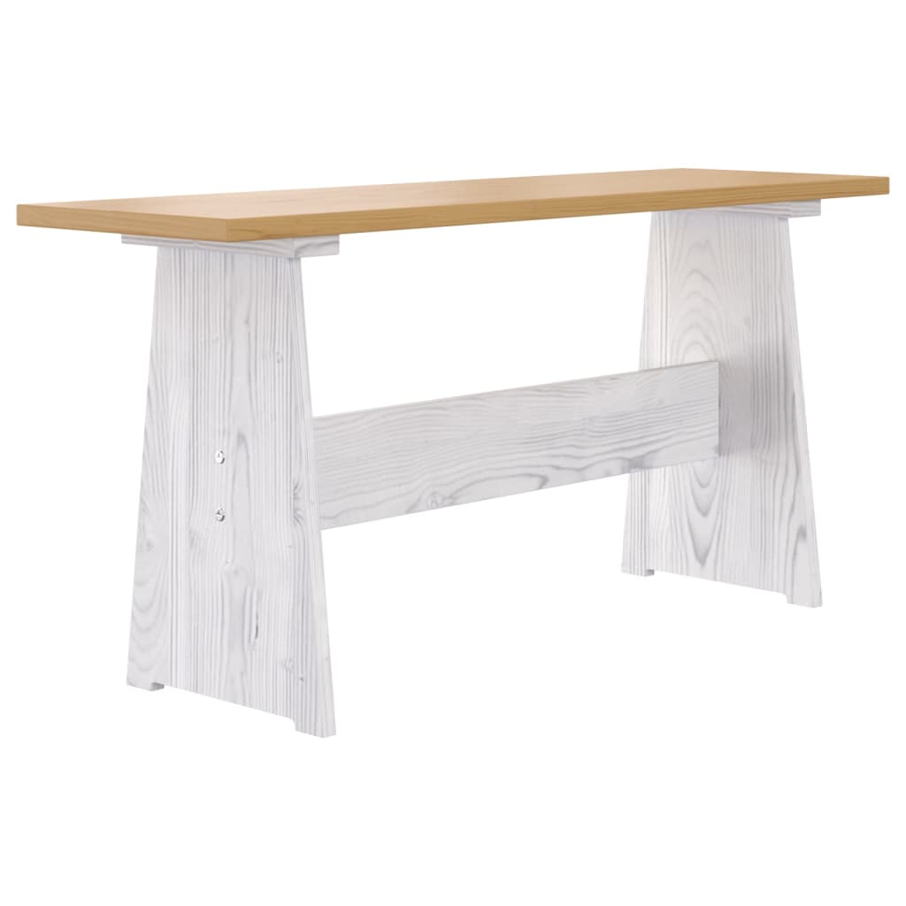 3 pcs conjunto de jantar REINE pinho maciço castanho mel/branco