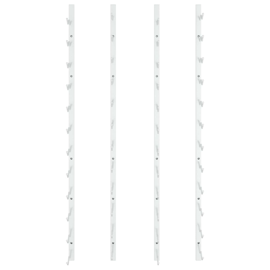 Garrafeira de parede para 24 garrafas 2 pcs ferro branco