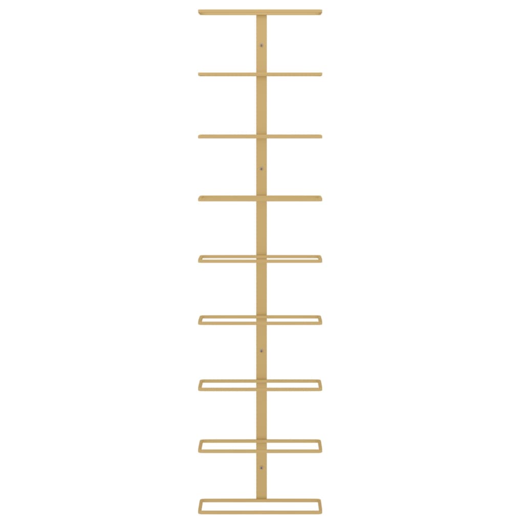 Garrafeira de parede para 9 garrafas ferro dourado