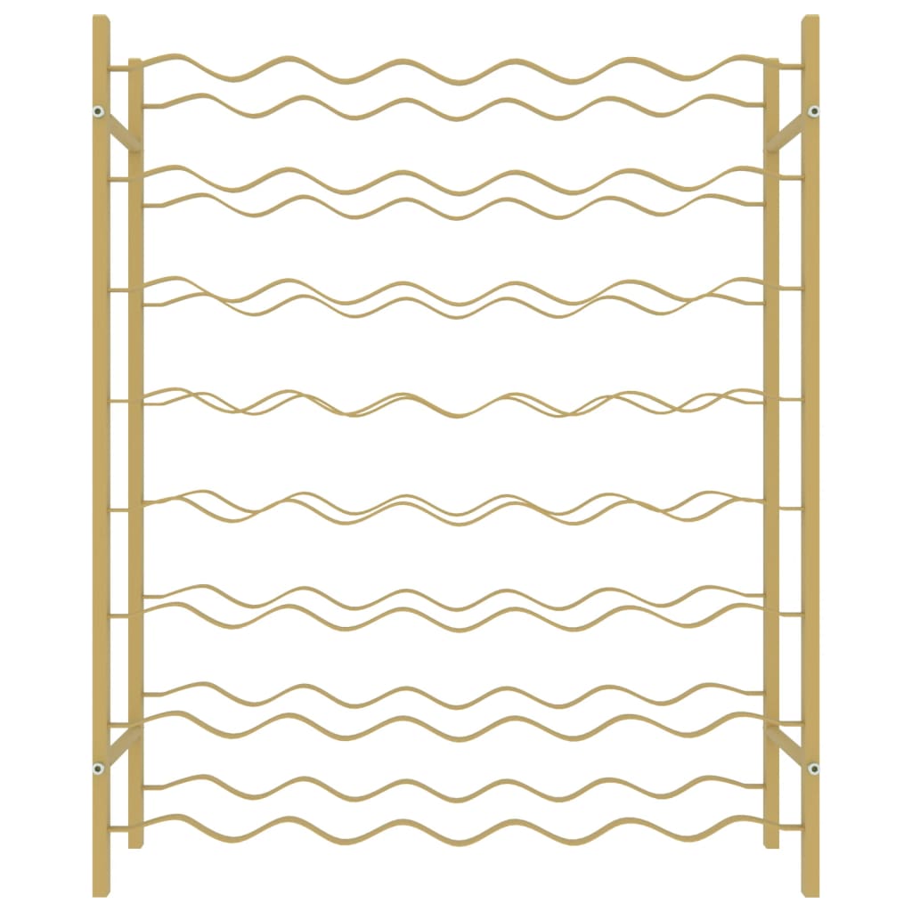 Garrafeira para 48 garrafas metal dourado