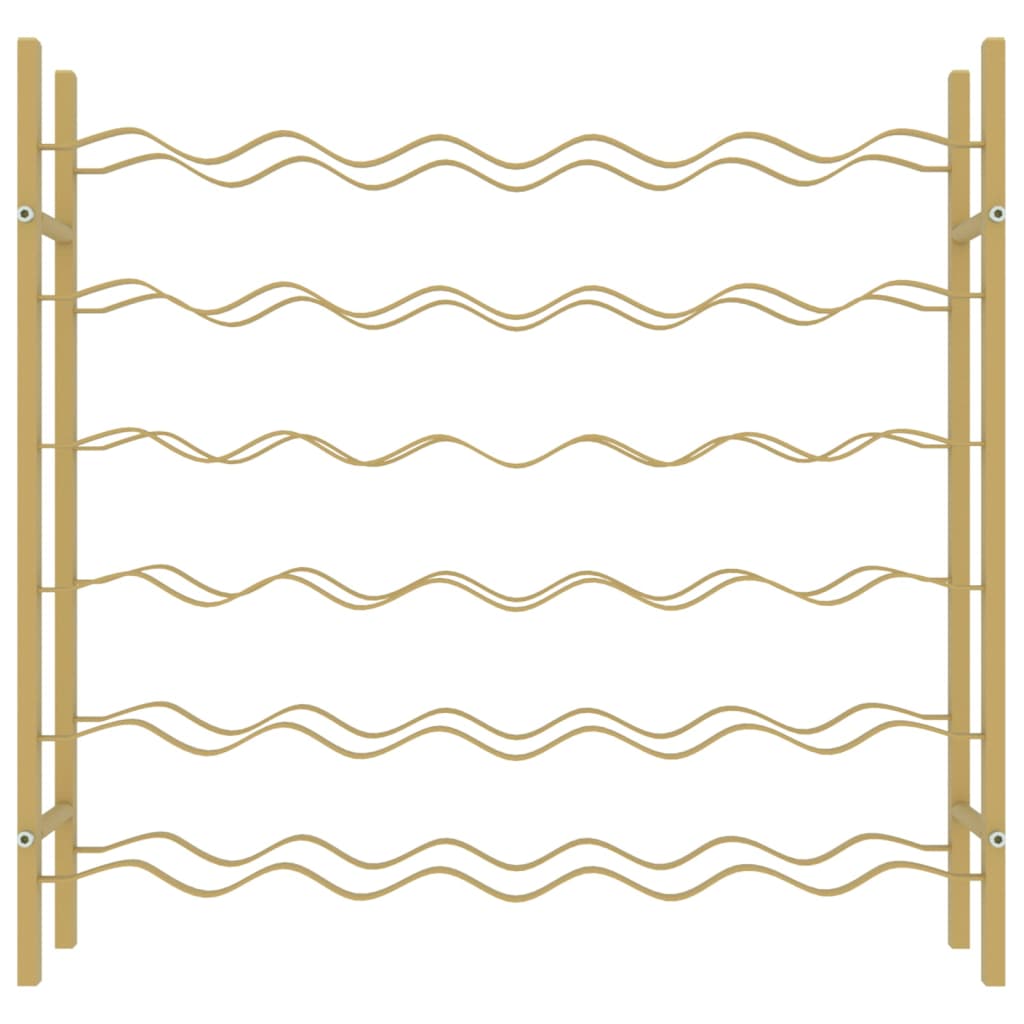 Garrafeira para 36 garrafas metal dourado