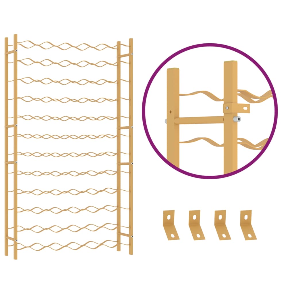 Garrafeira para 72 garrafas metal dourado