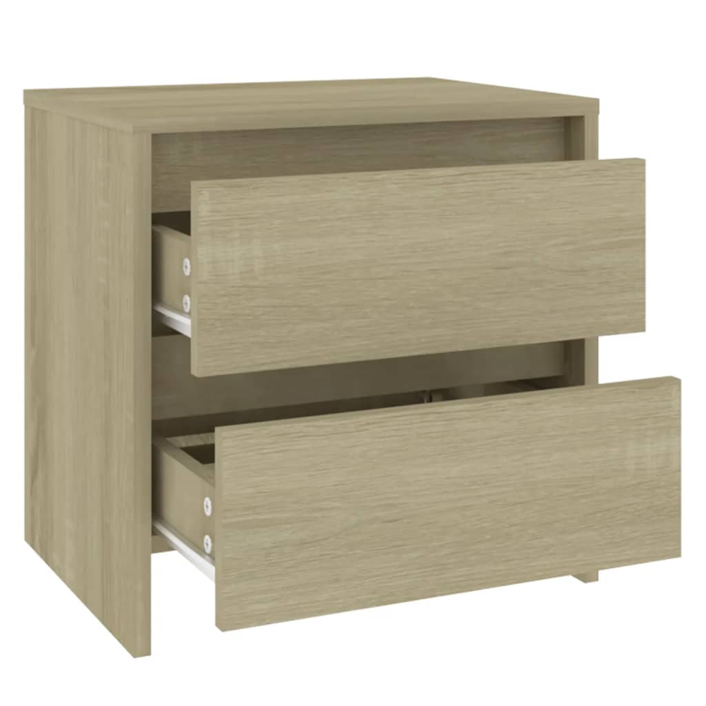 Mesa de cabeceira 2 pcs derivados de madeira carvalho sonoma