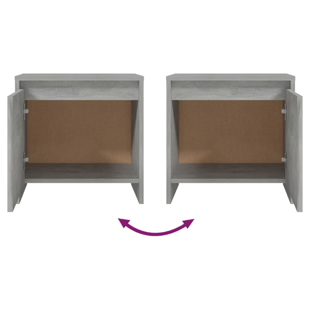 Mesa de cabeceira 45x34x44,5cm derivados madeira cinza cimento