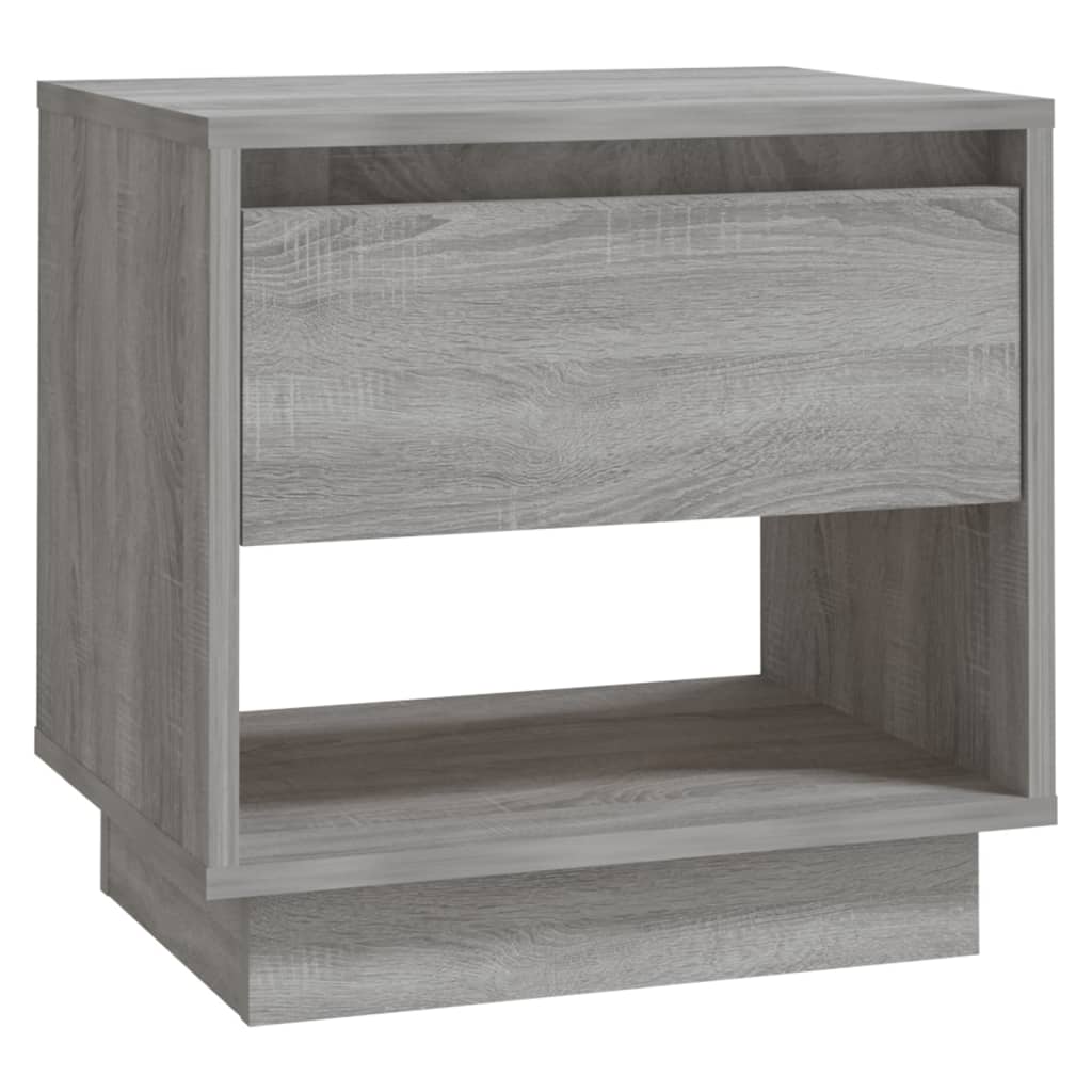 Mesas de cabeceira 2 pcs derivados de madeira sonoma cinza