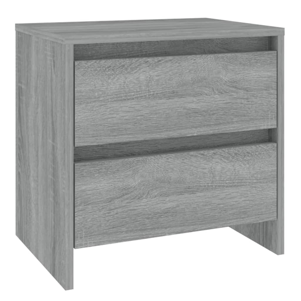 Mesas de cabeceira 2 pcs 45x34,5x44,5 cm aglom. sonoma cinzento