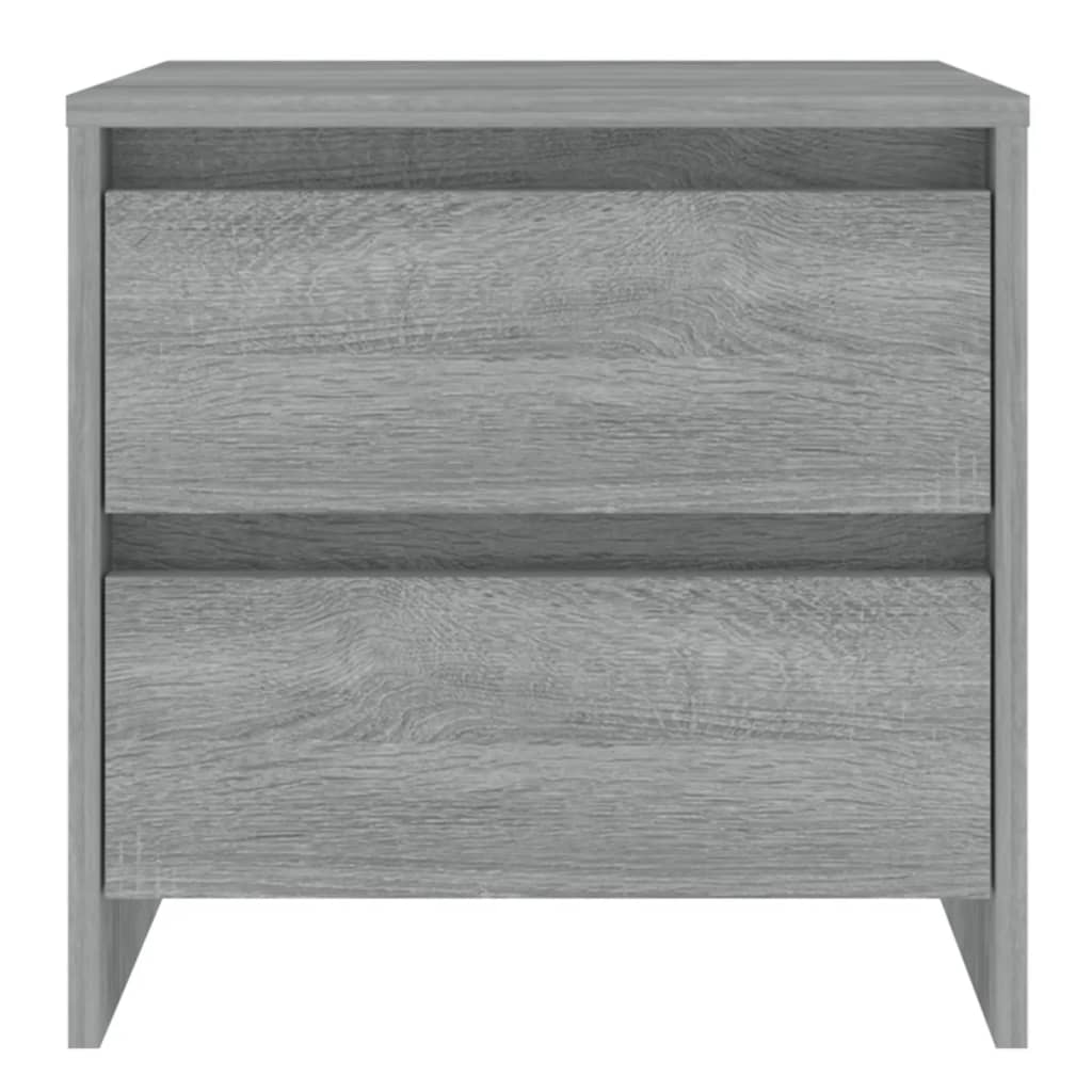 Mesas de cabeceira 2 pcs 45x34,5x44,5 cm aglom. sonoma cinzento