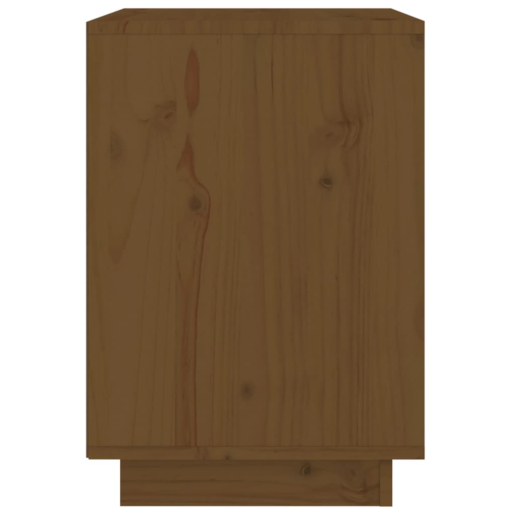 Mesas de cabeceira 2 pcs 40x35x50 cm pinho maciço castanho mel