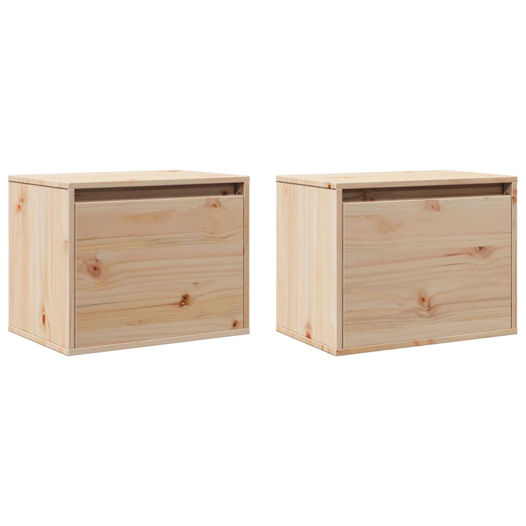 Armários de parede 2 pcs 45x30x35 cm madeira de pinho maciça